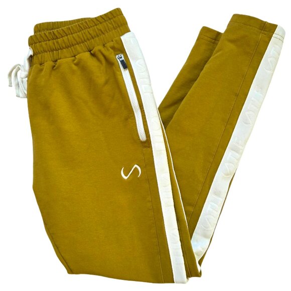 TLF Joggers Mens Small Yellow Sweatpants Athleisure Running Jogging Trendy - Picture 1 of 14